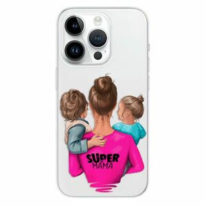 Odolné silikonové pouzdro iSaprio - Super Mama - Boy and Girl - iPhone 15 Pro obraz
