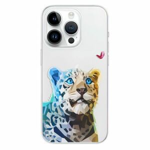 Odolné silikonové pouzdro iSaprio - Leopard With Butterfly - iPhone 15 Pro obraz