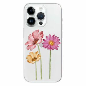 Odolné silikonové pouzdro iSaprio - Three Flowers - iPhone 15 Pro obraz