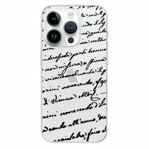 Odolné silikonové pouzdro iSaprio - Handwriting 01 - black - iPhone 15 Pro obraz
