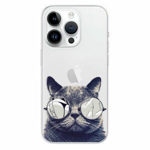 Odolné silikonové pouzdro iSaprio - Crazy Cat 01 - iPhone 15 Pro obraz