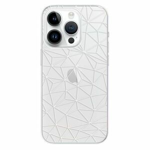 Odolné silikonové pouzdro iSaprio - Abstract Triangles 03 - white - iPhone 15 Pro obraz
