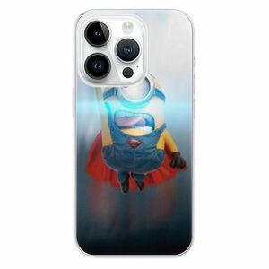 Odolné silikonové pouzdro iSaprio - Mimons Superman 02 - iPhone 15 Pro obraz