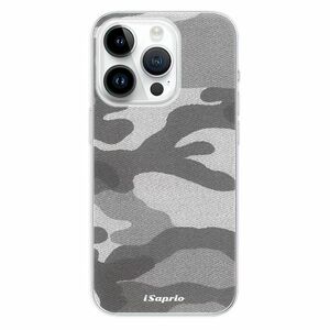 Odolné silikonové pouzdro iSaprio - Gray Camuflage 02 - iPhone 15 Pro obraz