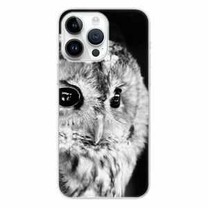 Odolné silikonové pouzdro iSaprio - BW Owl - iPhone 15 Pro Max obraz