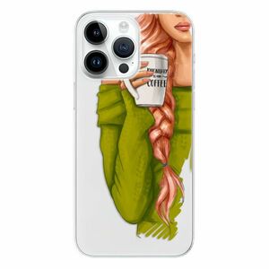 Odolné silikonové pouzdro iSaprio - My Coffe and Redhead Girl - iPhone 15 Pro Max obraz