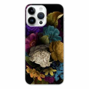 Odolné silikonové pouzdro iSaprio - Dark Flowers - iPhone 15 Pro Max obraz