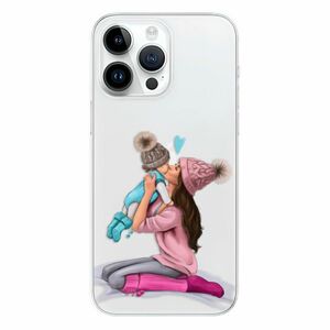 Odolné silikonové pouzdro iSaprio - Kissing Mom - Brunette and Boy - iPhone 15 Pro Max obraz