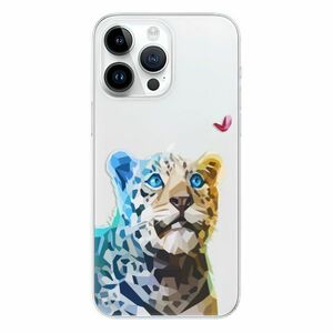 Odolné silikonové pouzdro iSaprio - Leopard With Butterfly - iPhone 15 Pro Max obraz