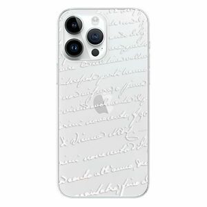Odolné silikonové pouzdro iSaprio - Handwriting 01 - white - iPhone 15 Pro Max obraz