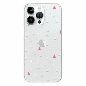 Odolné silikonové pouzdro iSaprio - Abstract Triangles 02 - white - iPhone 15 Pro Max obraz