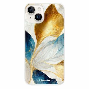 Odolné silikonové pouzdro iSaprio - Blue Leaves - iPhone 15 Plus obraz