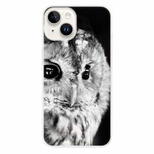 Odolné silikonové pouzdro iSaprio - BW Owl - iPhone 15 Plus obraz