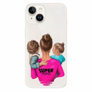 Odolné silikonové pouzdro iSaprio - Super Mama - Boy and Girl - iPhone 15 Plus obraz