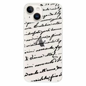 Odolné silikonové pouzdro iSaprio - Handwriting 01 - black - iPhone 15 Plus obraz