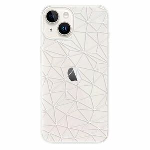 Odolné silikonové pouzdro iSaprio - Abstract Triangles 03 - white - iPhone 15 Plus obraz