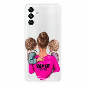 Odolné silikonové pouzdro iSaprio - Super Mama - Two Boys - Samsung Galaxy A04s obraz