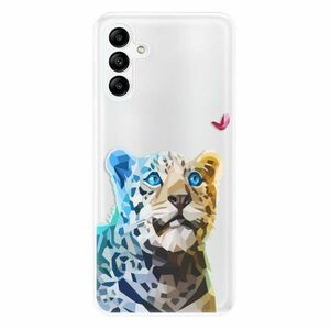 Odolné silikonové pouzdro iSaprio - Leopard With Butterfly - Samsung Galaxy A04s obraz