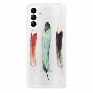 Odolné silikonové pouzdro iSaprio - Three Feathers - Samsung Galaxy A04s obraz