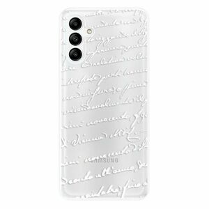 Odolné silikonové pouzdro iSaprio - Handwriting 01 - white - Samsung Galaxy A04s obraz