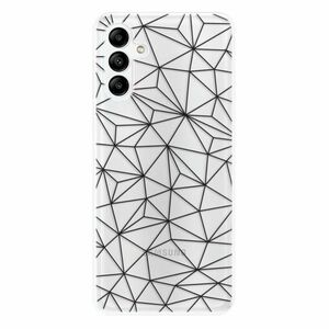 Odolné silikonové pouzdro iSaprio - Abstract Triangles 03 - black - Samsung Galaxy A04s obraz