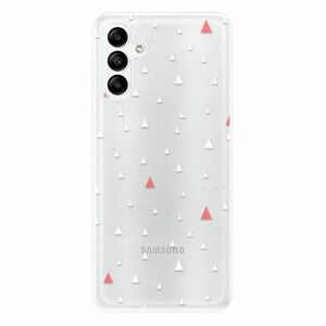 Odolné silikonové pouzdro iSaprio - Abstract Triangles 02 - white - Samsung Galaxy A04s obraz