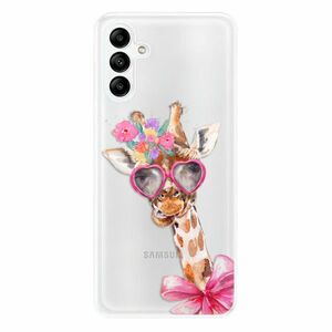 Odolné silikonové pouzdro iSaprio - Lady Giraffe - Samsung Galaxy A04s obraz