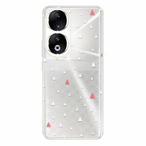 Odolné silikonové pouzdro iSaprio - Abstract Triangles 02 - white - Honor 90 5G obraz