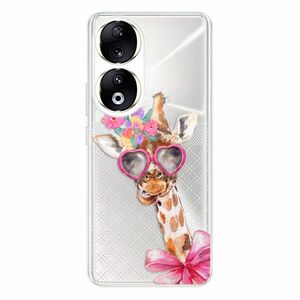 Odolné silikonové pouzdro iSaprio - Lady Giraffe - Honor 90 5G obraz