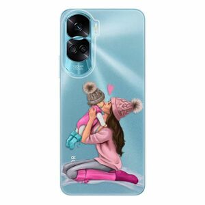 Odolné silikonové pouzdro iSaprio - Kissing Mom - Brunette and Girl - Honor 90 Lite 5G obraz
