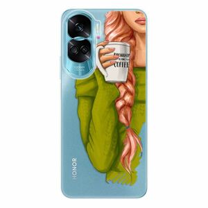 Odolné silikonové pouzdro iSaprio - My Coffe and Redhead Girl - Honor 90 Lite 5G obraz