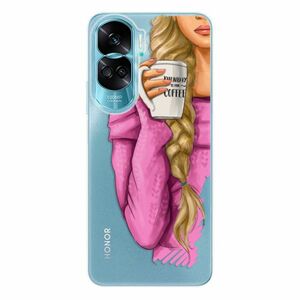 Odolné silikonové pouzdro iSaprio - My Coffe and Blond Girl - Honor 90 Lite 5G obraz