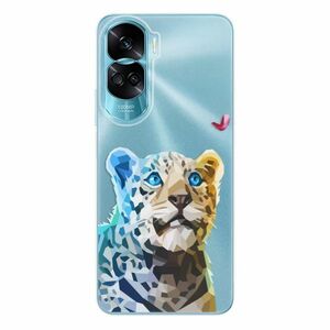 Odolné silikonové pouzdro iSaprio - Leopard With Butterfly - Honor 90 Lite 5G obraz