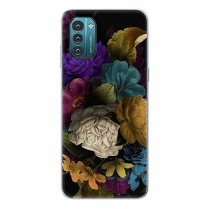 Odolné silikonové pouzdro iSaprio - Dark Flowers - Nokia G11 / G21 obraz