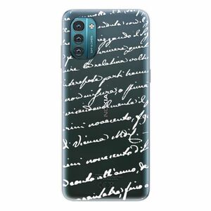Odolné silikonové pouzdro iSaprio - Handwriting 01 - white - Nokia G11 / G21 obraz