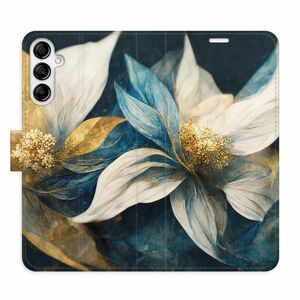 Flipové pouzdro iSaprio - Gold Flowers - Samsung Galaxy A14 / A14 5G obraz