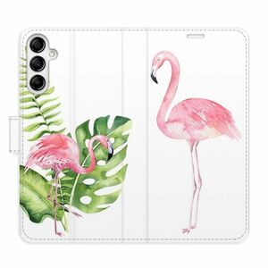 Flipové pouzdro iSaprio - Flamingos - Samsung Galaxy A14 / A14 5G obraz