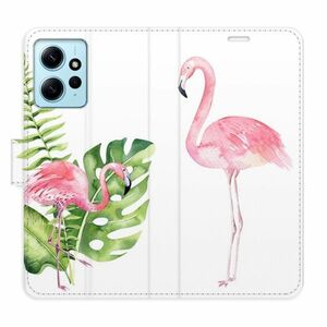 Flipové pouzdro iSaprio - Flamingos - Xiaomi Redmi Note 12 5G obraz