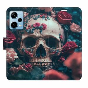 Flipové pouzdro iSaprio - Skull in Roses 02 - Xiaomi Redmi Note 12 Pro+ 5G obraz
