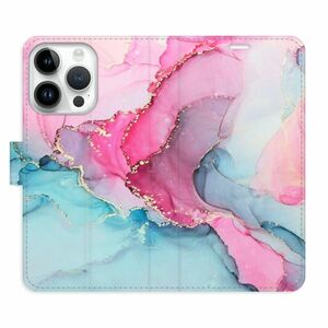 Flipové pouzdro iSaprio - PinkBlue Marble - iPhone 15 Pro obraz