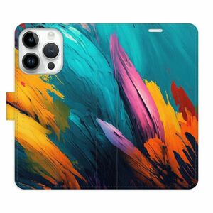Flipové pouzdro iSaprio - Orange Paint 02 - iPhone 15 Pro obraz