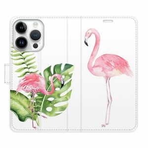 Flipové pouzdro iSaprio - Flamingos - iPhone 15 Pro obraz