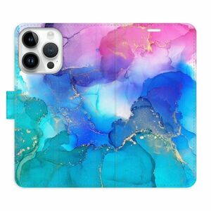 Flipové pouzdro iSaprio - BluePink Paint - iPhone 15 Pro obraz