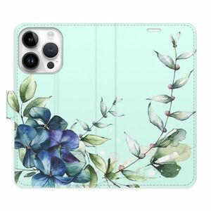 Flipové pouzdro iSaprio - Blue Flowers - iPhone 15 Pro obraz