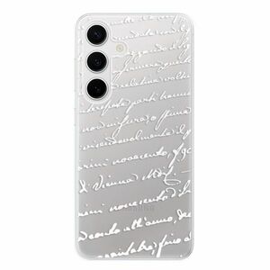 Odolné silikonové pouzdro iSaprio - Handwriting 01 - white - Samsung Galaxy S24 obraz