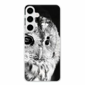 Odolné silikonové pouzdro iSaprio - BW Owl - Samsung Galaxy S24+ obraz