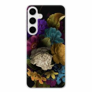 Odolné silikonové pouzdro iSaprio - Dark Flowers - Samsung Galaxy S24+ obraz