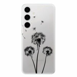 Odolné silikonové pouzdro iSaprio - Three Dandelions - black - Samsung Galaxy S24+ obraz