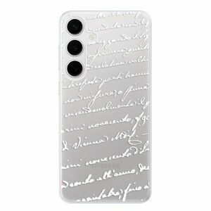 Odolné silikonové pouzdro iSaprio - Handwriting 01 - white - Samsung Galaxy S24+ obraz
