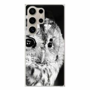Odolné silikonové pouzdro iSaprio - BW Owl - Samsung Galaxy S24 Ultra obraz